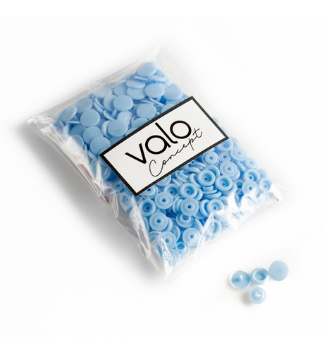 Valo Concept 100 Juegos Broches Plásticos T5 Para Snap Color Azul Cielo
