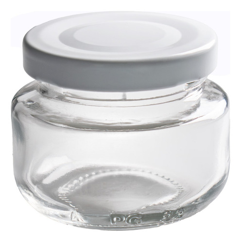 Frasco De Vidrio 2 Oz 60 Ml 60 Pz Color Blanco