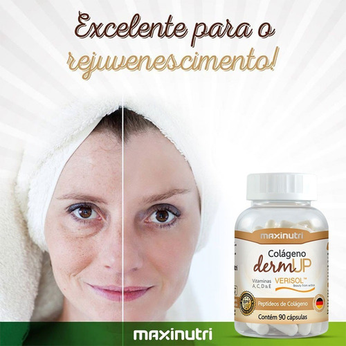 Imagem 3 de 3 de Colágeno Dermup Verisol® Maxinutri 750mg Com 90 Cápsulas