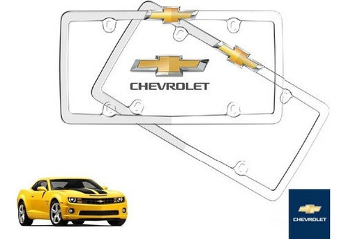 Par Porta Placas Chevrolet Camaro 6.2 2010 A 2012 Original