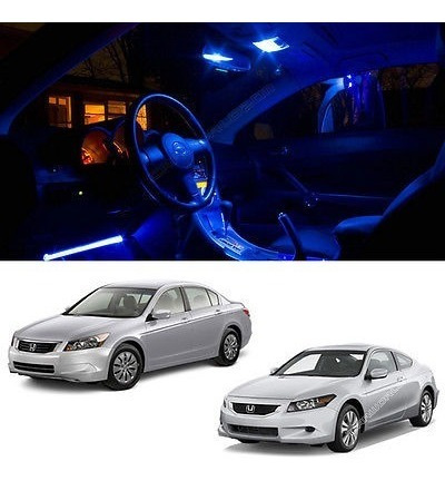 8 X Led Azul Luces Bombillas Interior Paquete Kit Para Honda