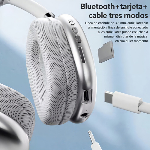 Y Auriculares Inalámbricos Diadema Bluetooth Con Micrófono