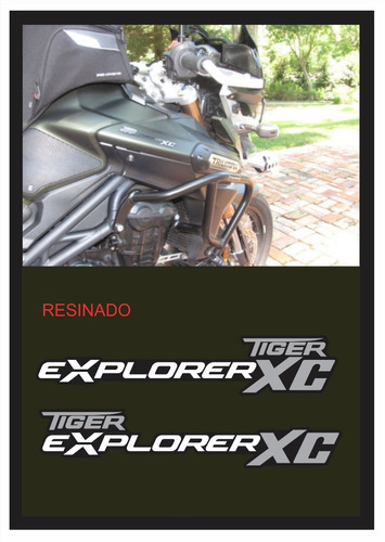 Par Adesivo Resinado 3d Compatível Triumph Tiger Explorer Xc
