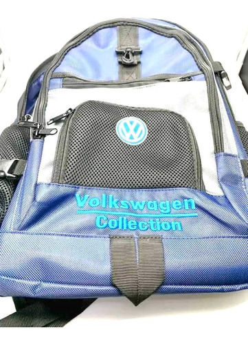 Mochila Vw Original Volkswagen Azul Morral Tamaño Standar