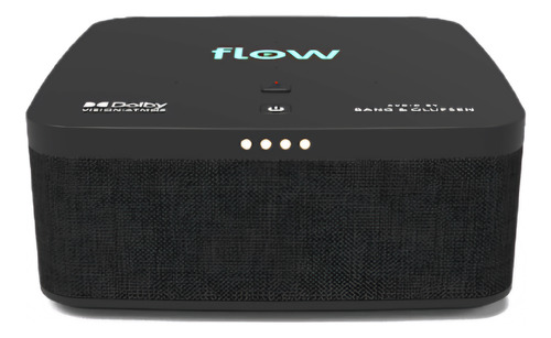 Flow Box Surround Android Tv 4k Tv Box Con Parlantes Negro De Voz