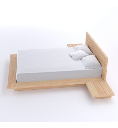 Juego De Alcoba Cama Queen 160 Madera Maciza De Roble