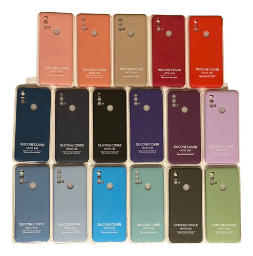 Funda Silicona Con Felpa Para Motorola Moto E40/e20 Púrpura E40/e20