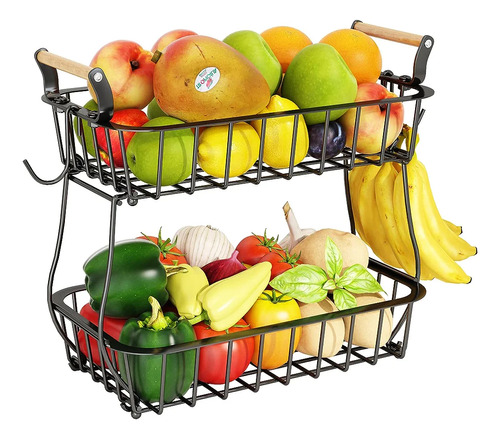 Frutero Organizador De Cocina Dos Niveles 