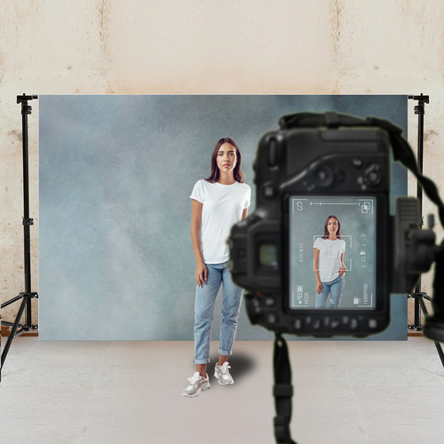 Fundo Fotográfico Textura Backdrop Em Tecido 1,50x2,20m Cor Textura - Ffh461