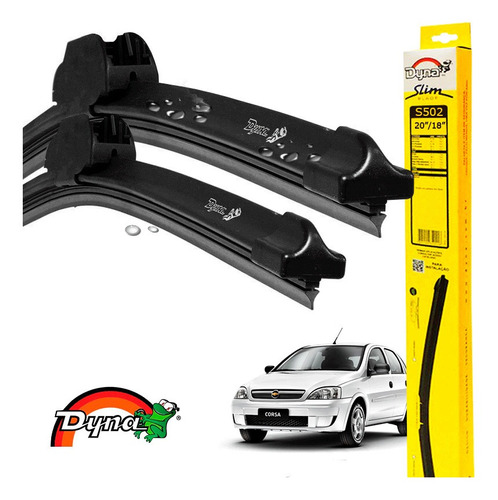 Kit Limpador Parabrisa Original Gm Corsa 2004 A 2012 Dyna