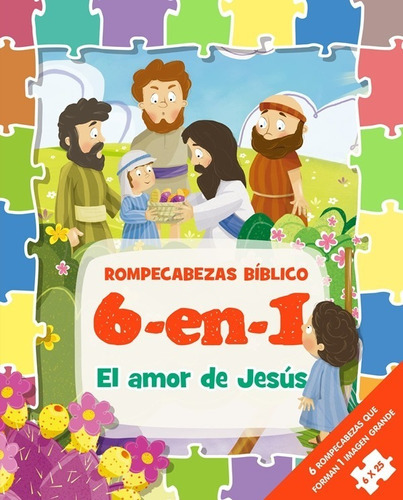 6 En 1 Biblia De Niños Rcb: El Amor De Jesús, De Scan. Editorial Unilit, Tapa Dura En Español, 2019
