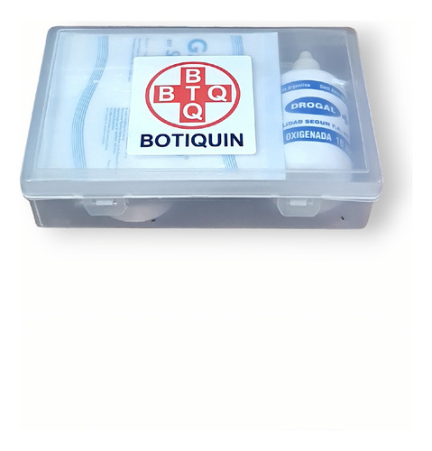 Botiquín Primeros Aux. Auto Apto Vtv- Caja Plástica + 8 Elem