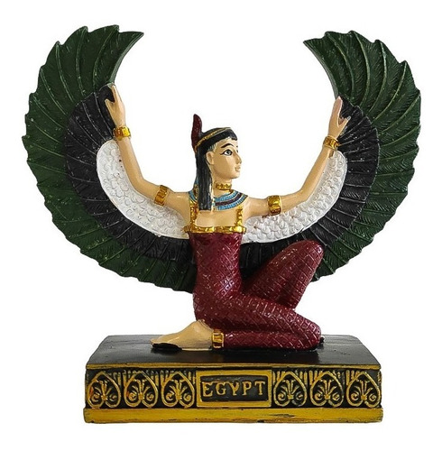 Estatueta Resina Enfeite Deusa Egípcia Ísis - Força E Poder