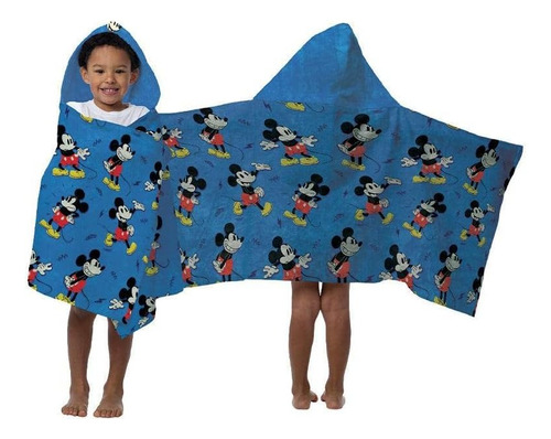 Manta De Franela Con Capucha Mickey Mouse 76x127 Cm Color Multicolor