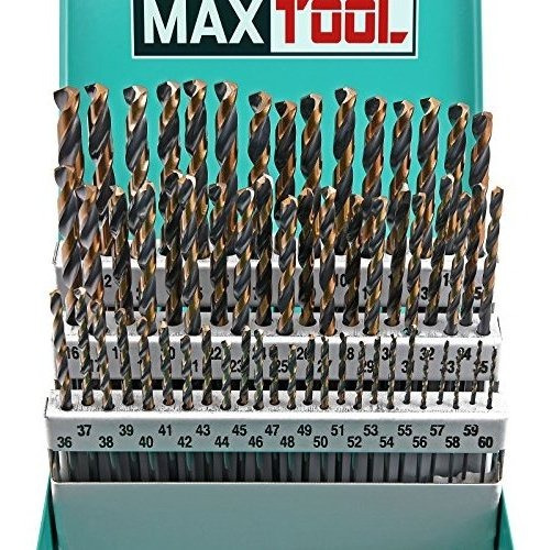 Maxtool 60pc Hss M2 Twist Drill Bit Set; 1 60 Calibre De Ala