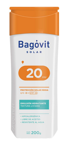 Bagovit Solar Emulsión Corporal Facial Fps20 200ml Original