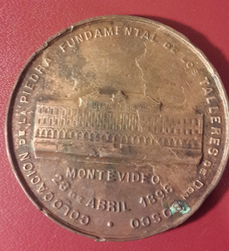 Medalla Piedra Fundamental Talleres Don Bosco 1896, Ne167