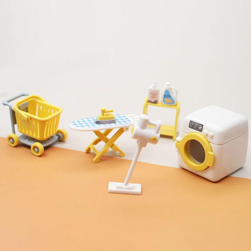 Nuevo Juego De Lavandería Dollhouse, Decoración De Casa De