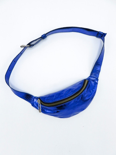 Riñonera Varanasi Azul Metalizado Las Pepas Mini