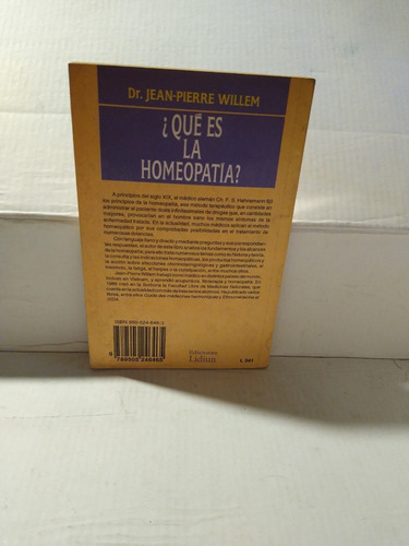 Dr. Jean Pierre Willem - ¿qué Es La Homeopatia? (Usado)