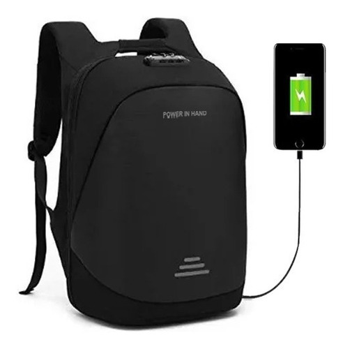 Mochila Antirrobo Impermeable Notebook Tablet Puerto Usb Ext