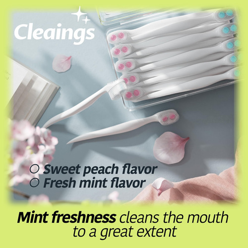 Mini Cepillos De Dientes Disisibles Con Dos Perlas De Pasta