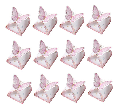 12 Uds. Bolsas De Dulces De Mariposa, Cajas Decorativas