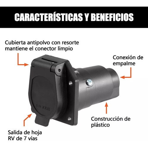 Kit Conectores De Freno Para Remolque 7 Hilos Con Cuchillas
