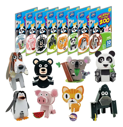 Puzzle Rompecabezas 3d Animales Del Zoológico Ltf Shop