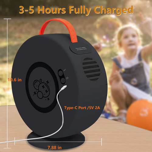 Máquina Burbujas Automática Niños Batería Recargable Rotació Color