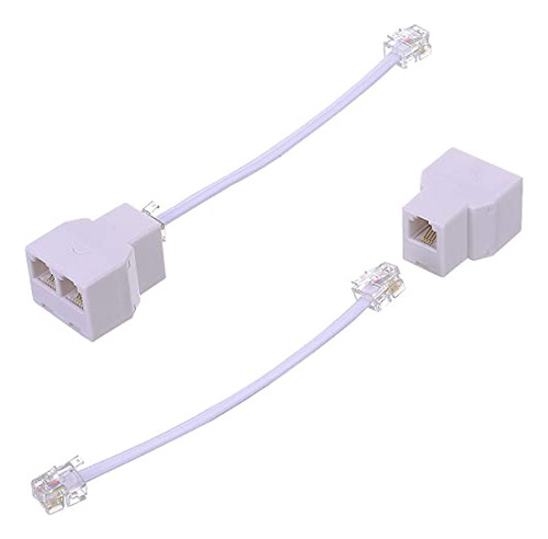 Divisor De Teléfono Rj11, Vcall, 2 Vías, 6p4c, Blanco