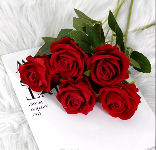 10 Rosas Artificiales Para Decoración De Bodas Y Hogar