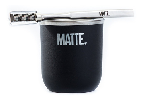 Mate 304 Acero Inoxidable + Bombilla Matte Acero Inoxidable