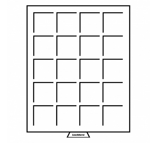 Imagen 2 de 3 de Bandeja Para Monedas Mb Con Divisiones Cuadradas Leuchtturm
