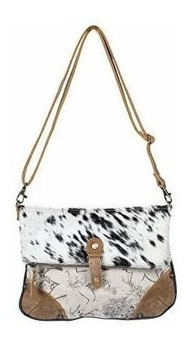 Myra Bag S1304 Bolsa De Lona Y Piel De Vaca Plegable