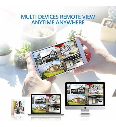 Sistema Inalambrico Camara Seguridad Para Hogar 1080p 1