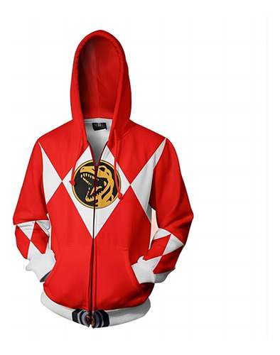 2024 Chaqueta Con Capucha Y Cremallera Cospaly Power Rangers