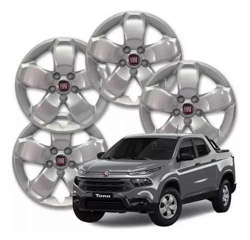 Kit 4x Calotas Aro 16 Novo Original Fiat Toro 2016 A 2020