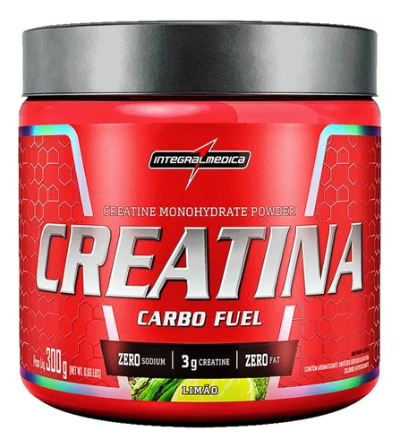 Creatina Carbo Fuel Limão 300g Energia e Força Integralmedica