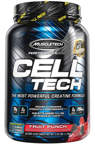 Cell Tech Muscletech 3lb Creatina Celltech Fruit Punch