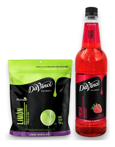 Jarabe Davinci Fresa Y Concentrado De Jugo Limón - Maruka
