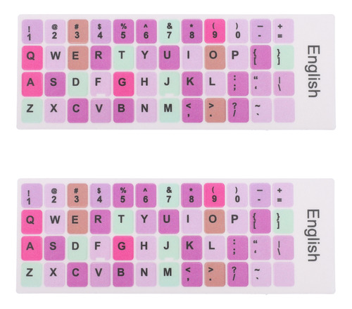 Lámina Colorida Para Teclado Portátil, Desmontable, 2 Hojas