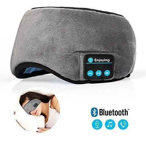 Máscara De Dormir Bluetooth Wireless Music Goggles Microfone Cor Preto Nenhum