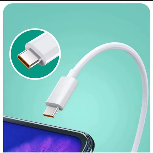 Cargador Súper Dart /vooc Para Realme 65w + Cable Usb-c Blanco
