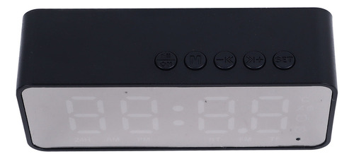 Reloj Despertador Digital Con Altavoz Y Espejo Recargable Pa