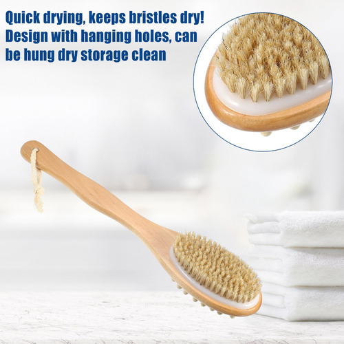 Cepillo De Baño De Madera Para Masaje De Espalda Con