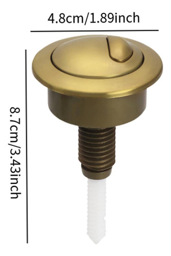 Accesorios De Baño Con Botón Pulsador Oro 8,7 Cm X 4,8 Cm