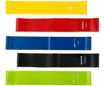 Comprar Vekensee Bandas De Resistencia, Látex Natural Bandas Elasticas Para Ejercicio Set Con 5 Ligas De Resistencia Multifuncionales Uso Para Gym, Pilates, Yoga Y En Casa