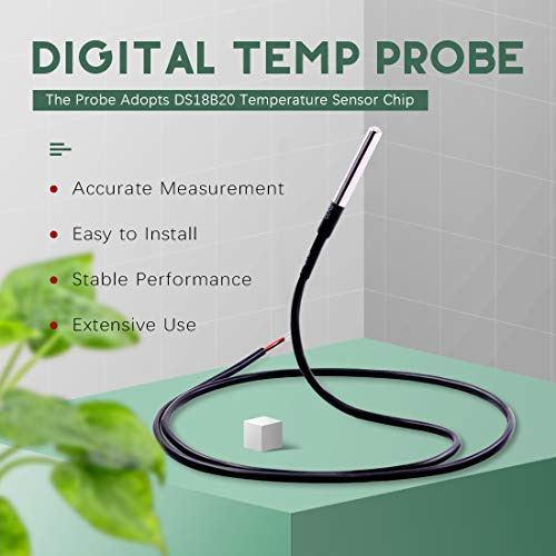 Sensor De Temperatura Ds18b20 Impermeable - 5 Unidades 1m/3.