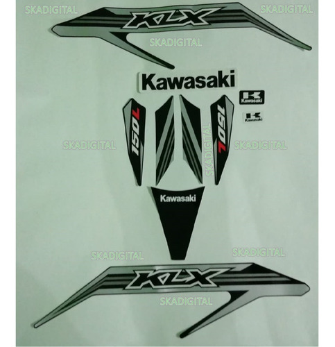 Kit Completo De Calcomanías Kawasaki  Klx